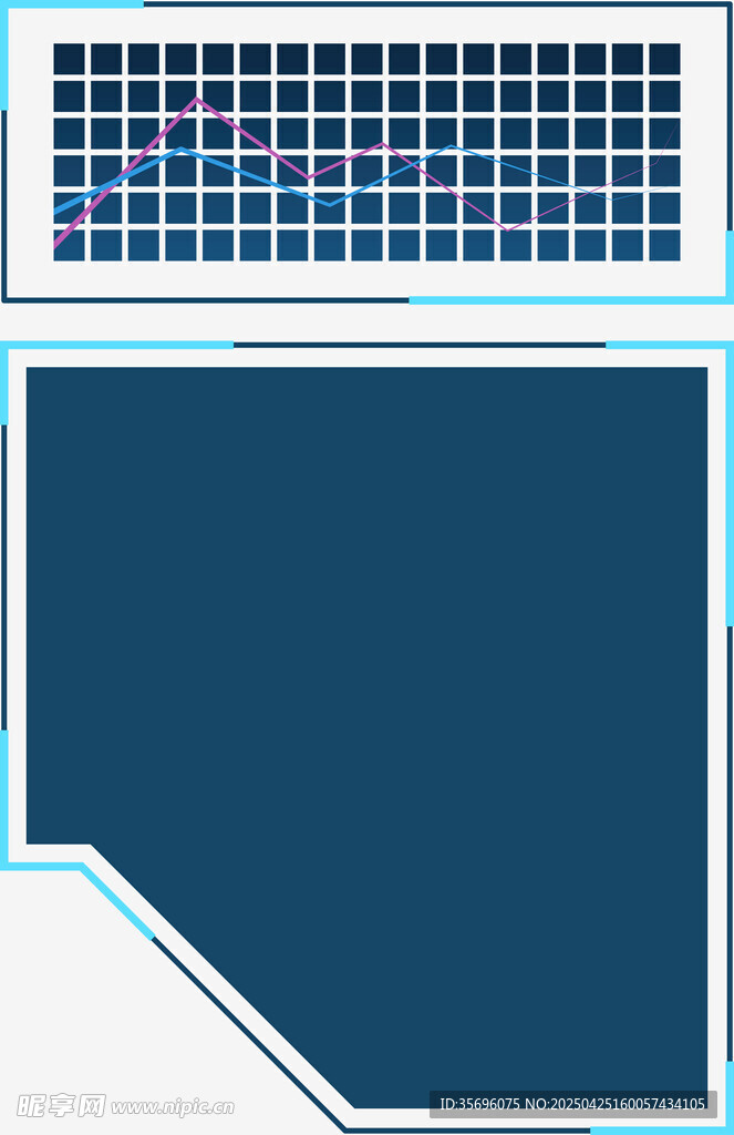 蓝色方形图案设计素材