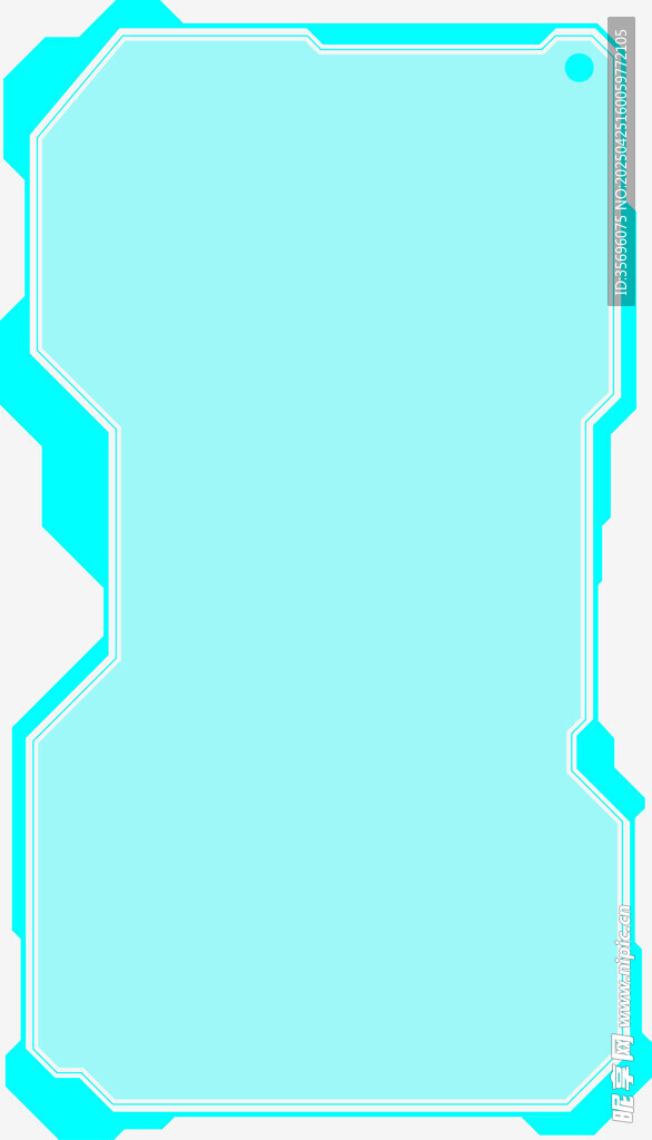 蓝白几何边框背景图