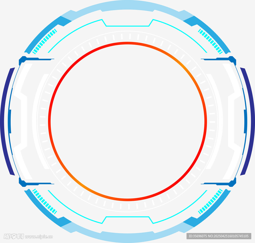科技感环形边框设计元素