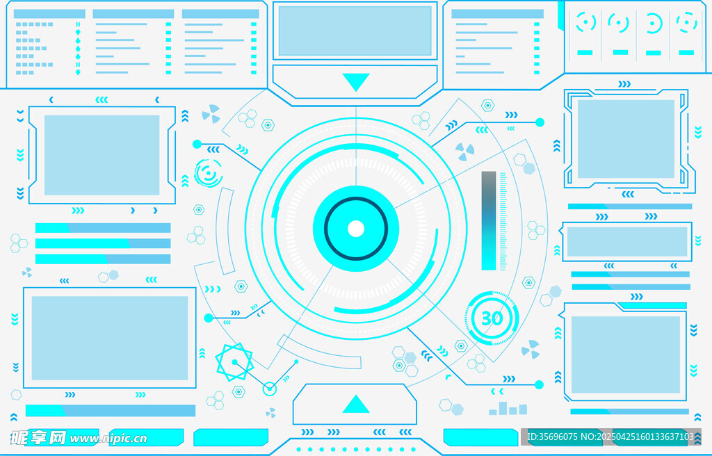 科技感界面设计元素展示
