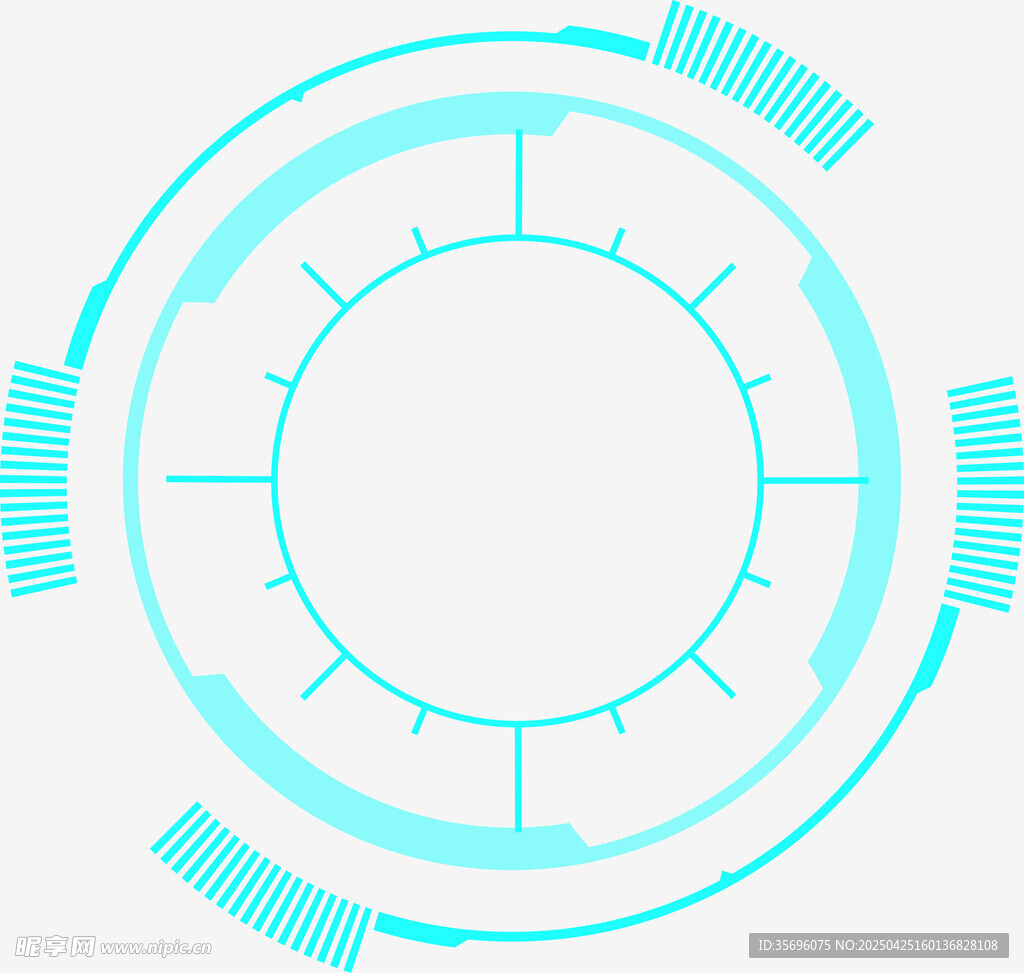 科技感圆形界面元素设计