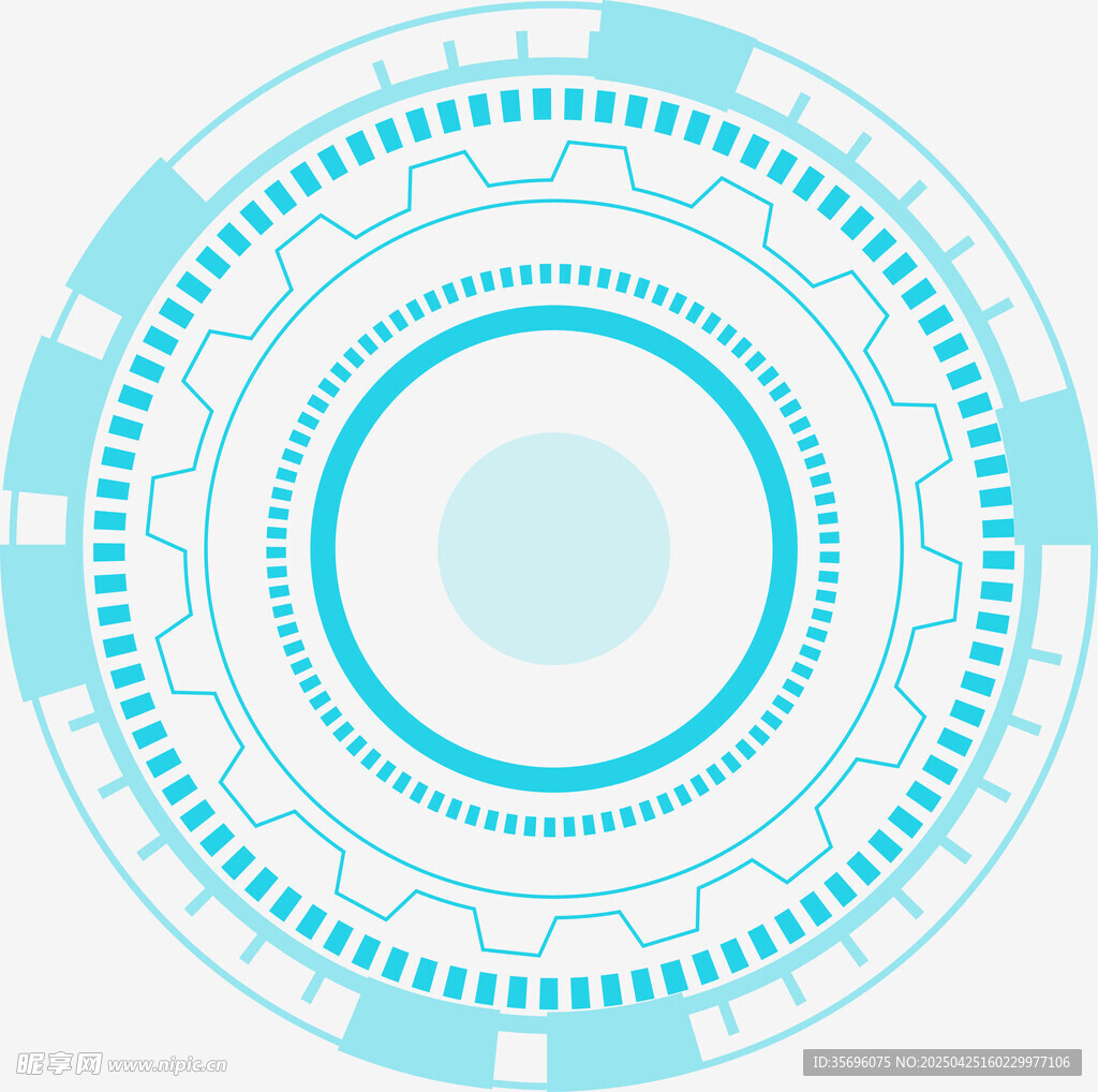 科技风圆形几何图案设计