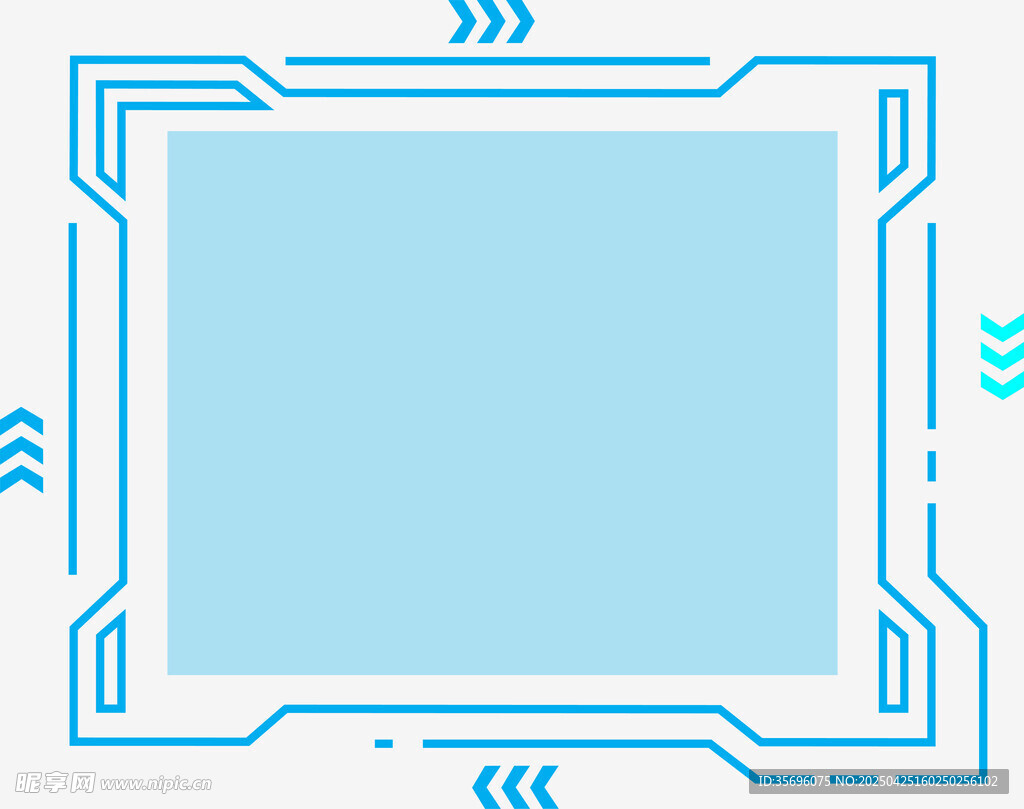 科技风蓝色边框背景图