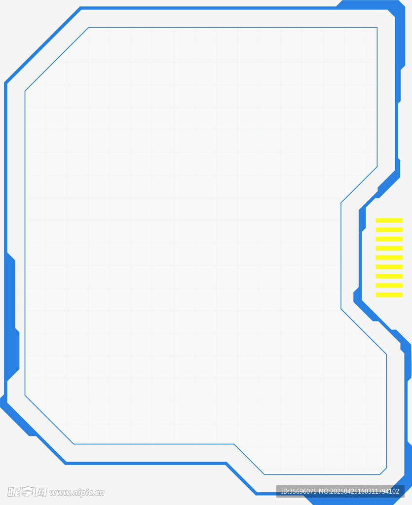 蓝色科技风边框背景图