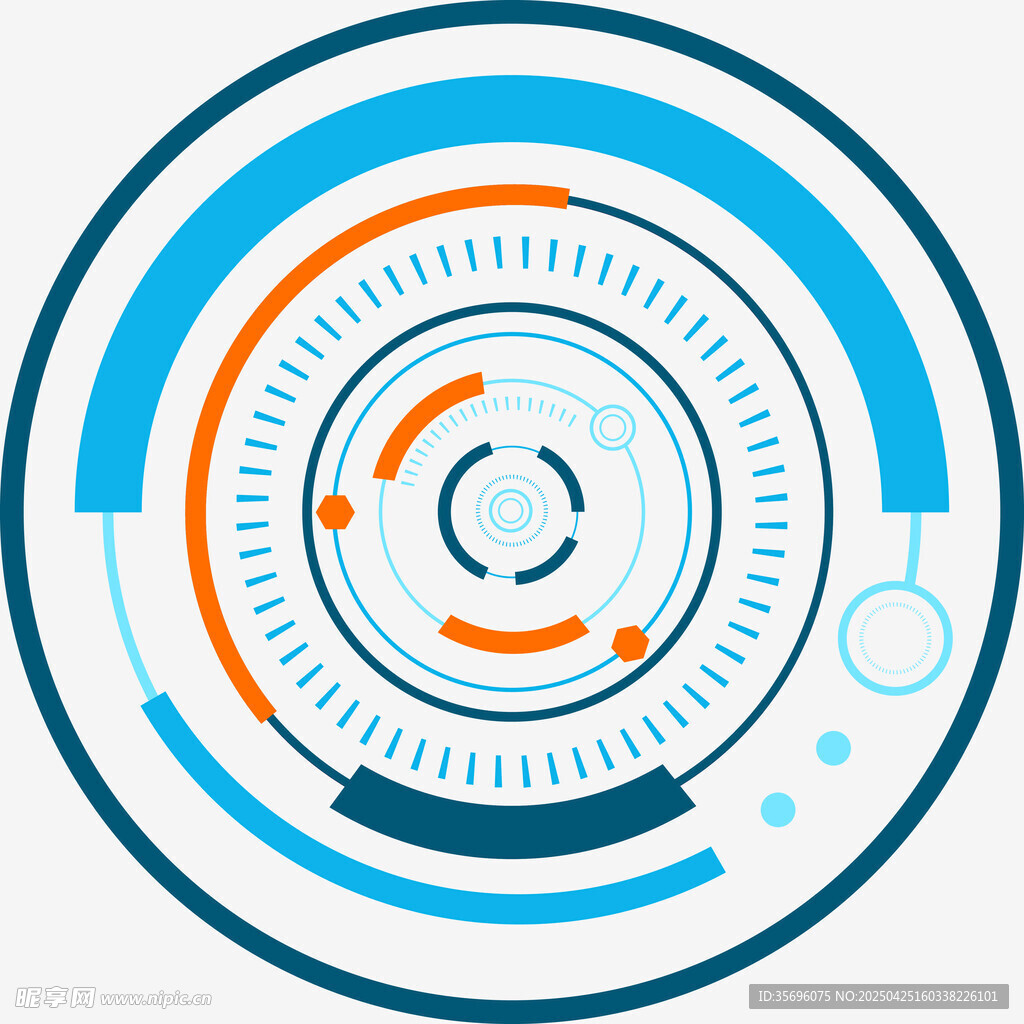 科技感圆形界面元素图案