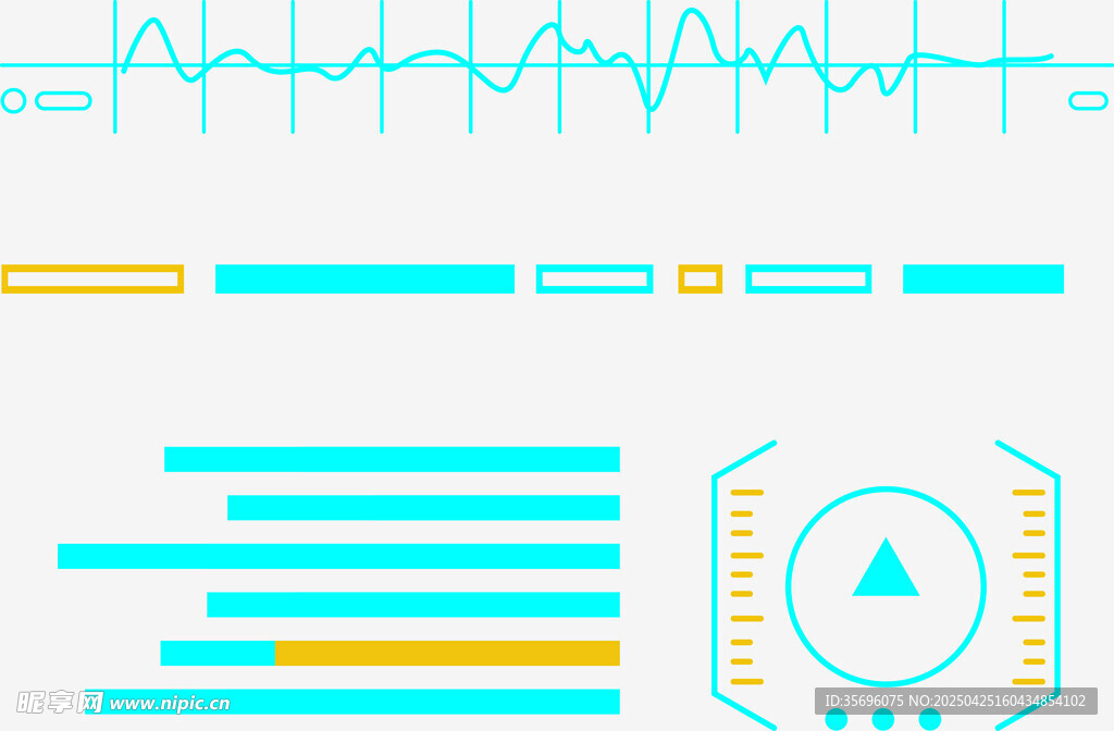 科技感数据界面元素展示