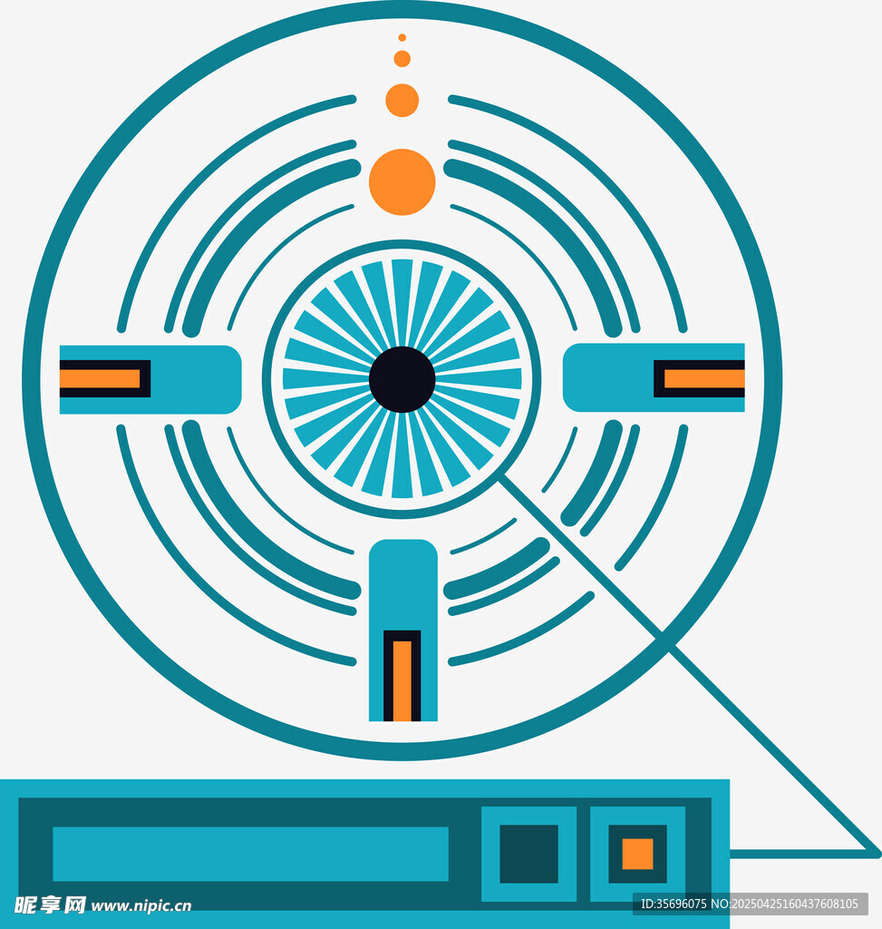 科技感雷达监测设备图
