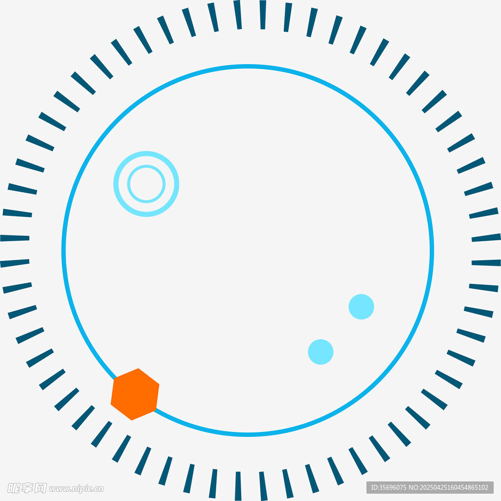 简约圆形几何图案元素