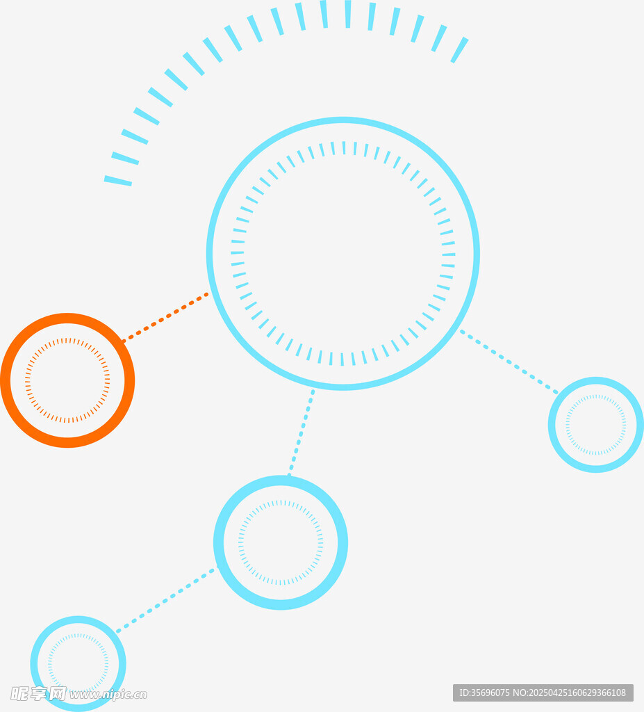 科技感环形连接图案设计