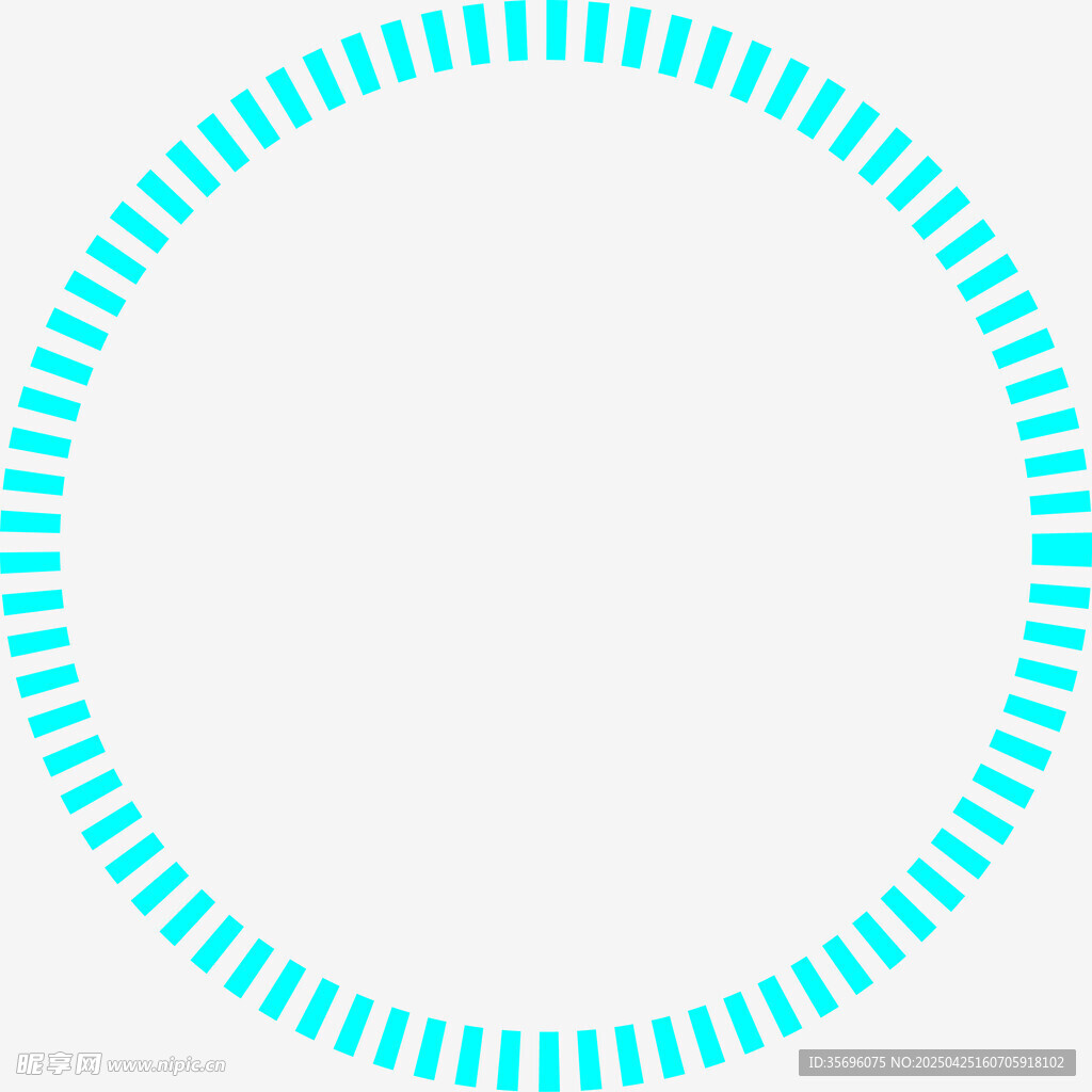 蓝色虚线圆形边框图案