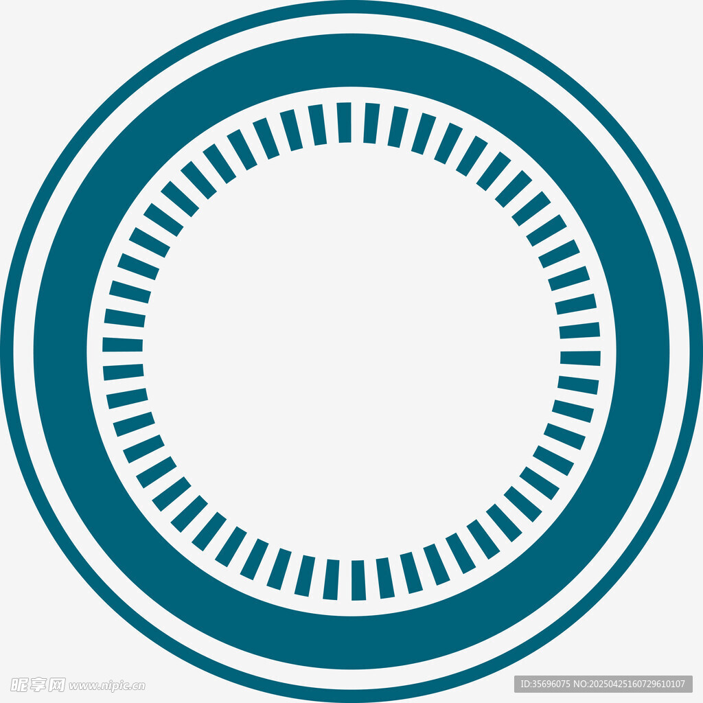 蓝白环形图案设计元素