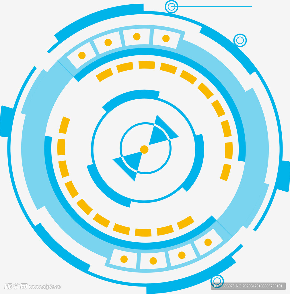 科技感圆形界面元素设计