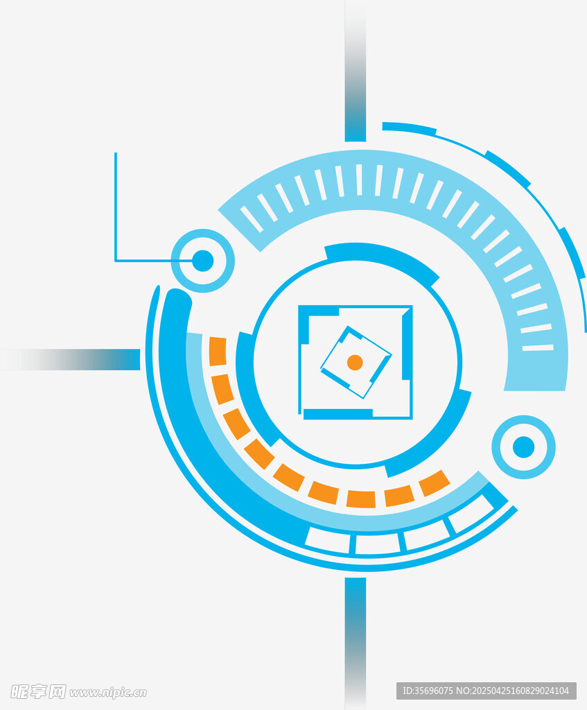科技感圆形图案设计元素