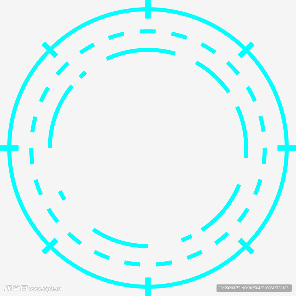 蓝色虚线环形图标