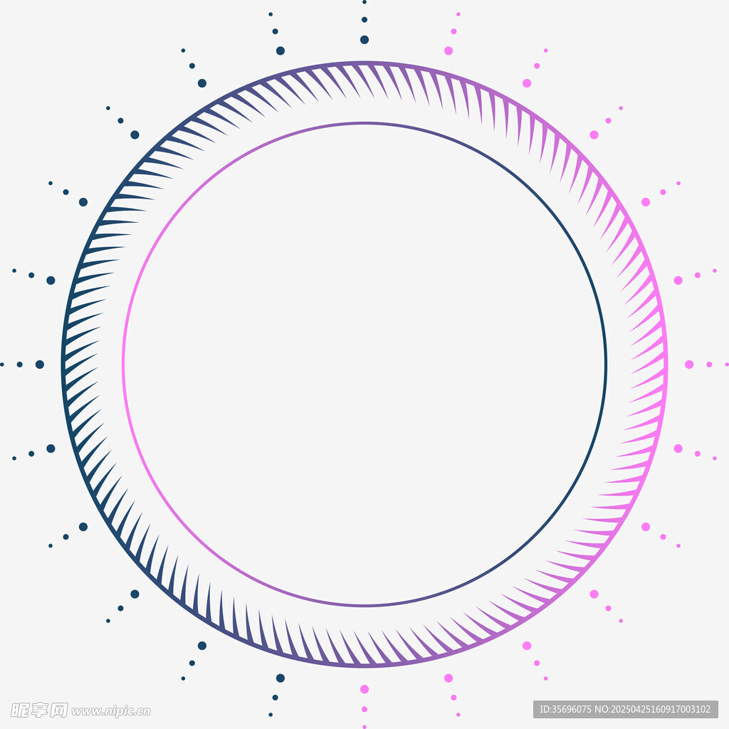 渐变线条圆形边框图案