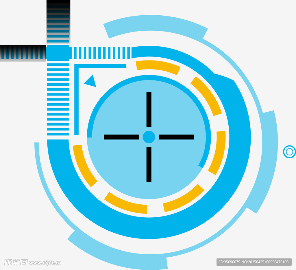 科技风瞄准图标设计元素