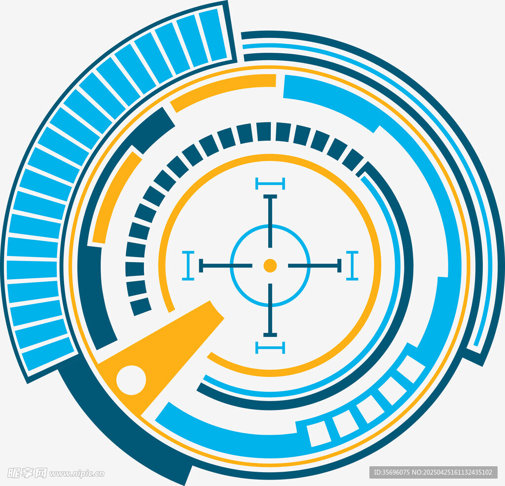 科技感圆形界面元素设计