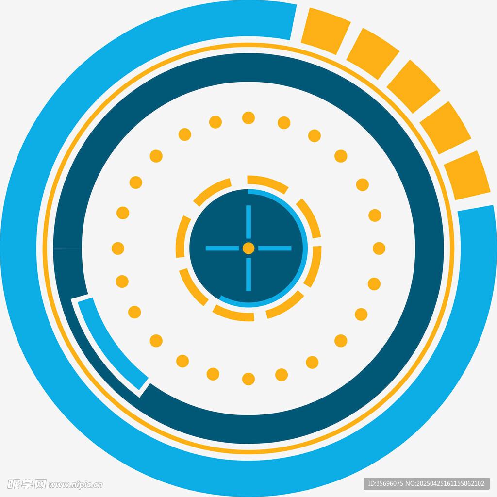 科技风圆形仪表盘图标