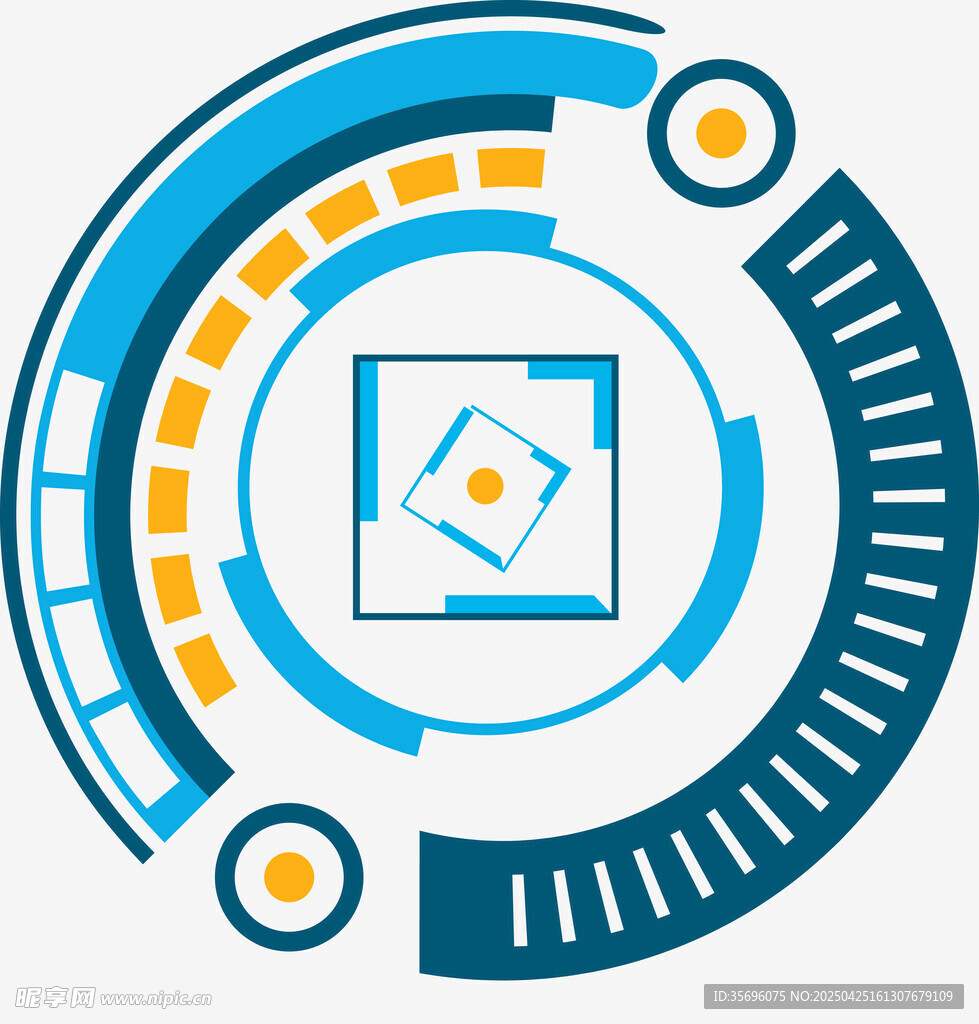 科技感圆形界面图标设计