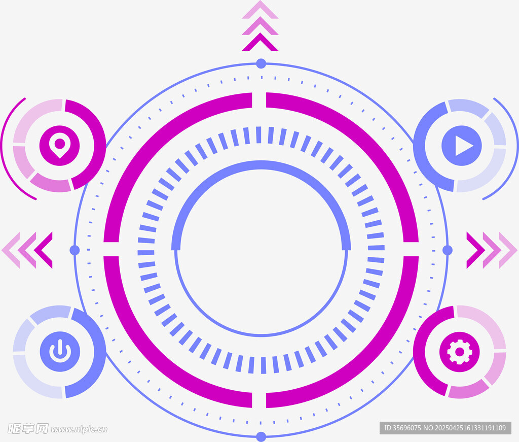 科技感环形图案设计元素