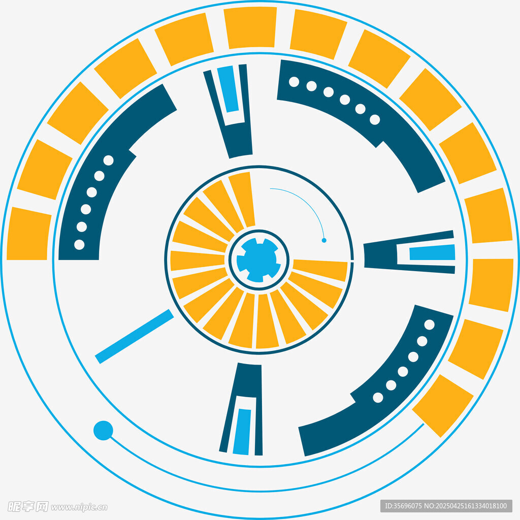 科技风圆形几何图案设计