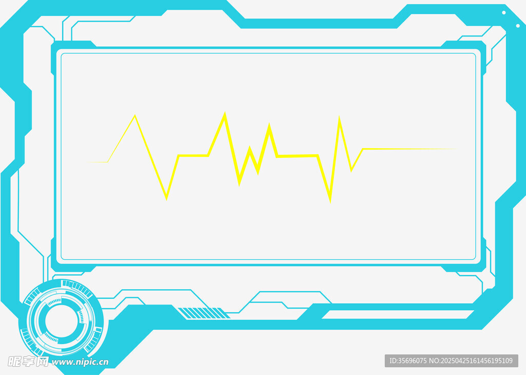 科技风心电图图案设计