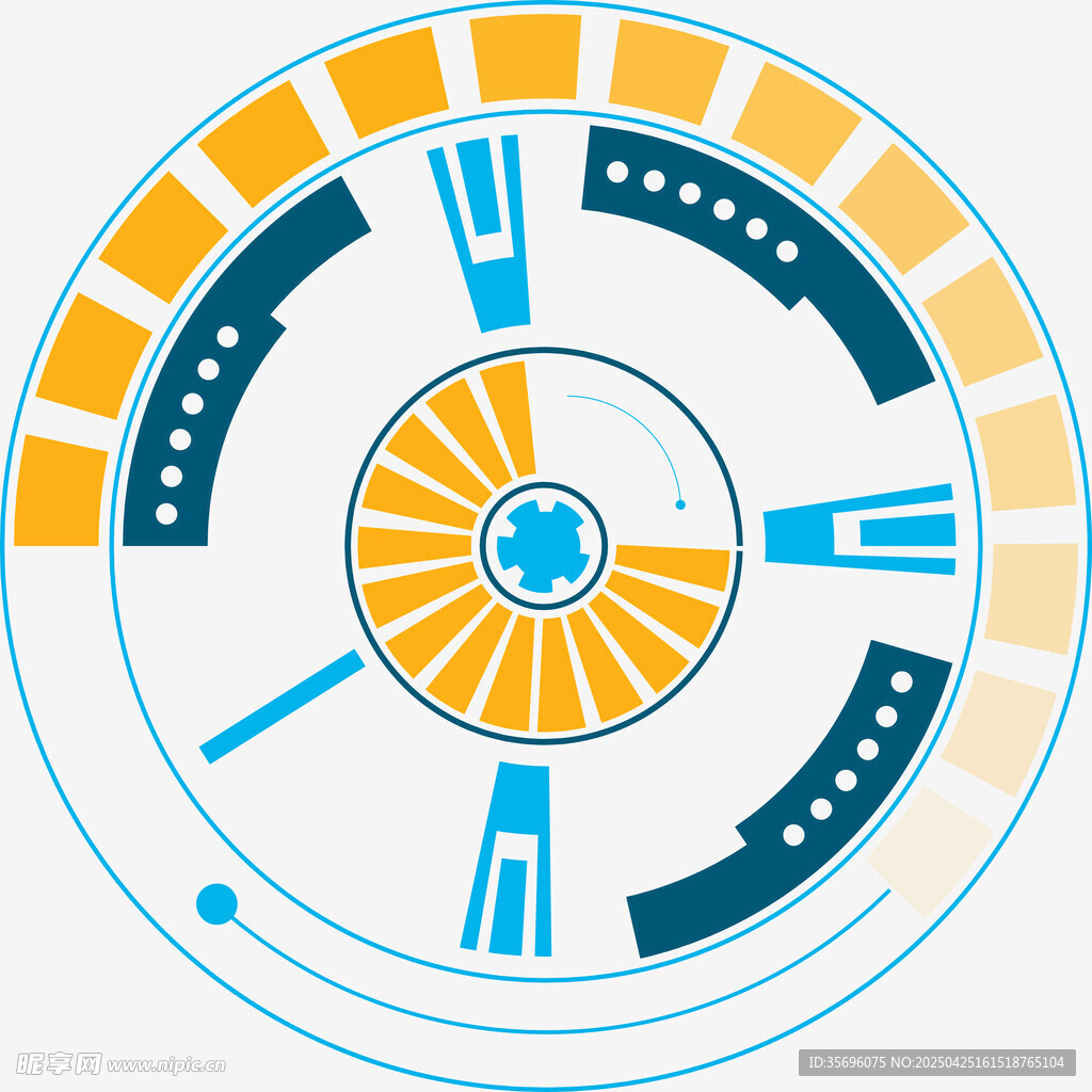 科技感圆形界面元素设计