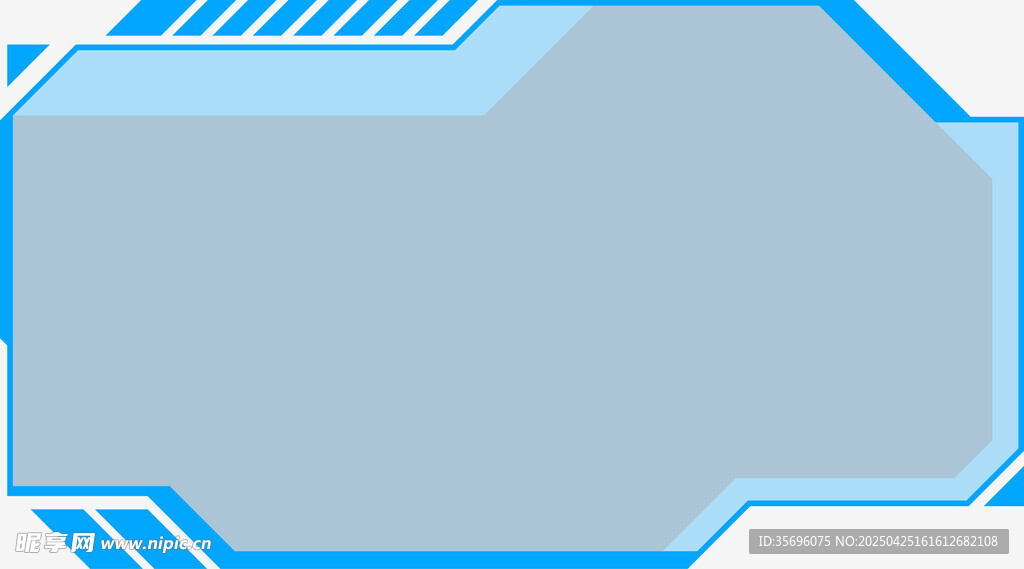 蓝色科技风边框背景图