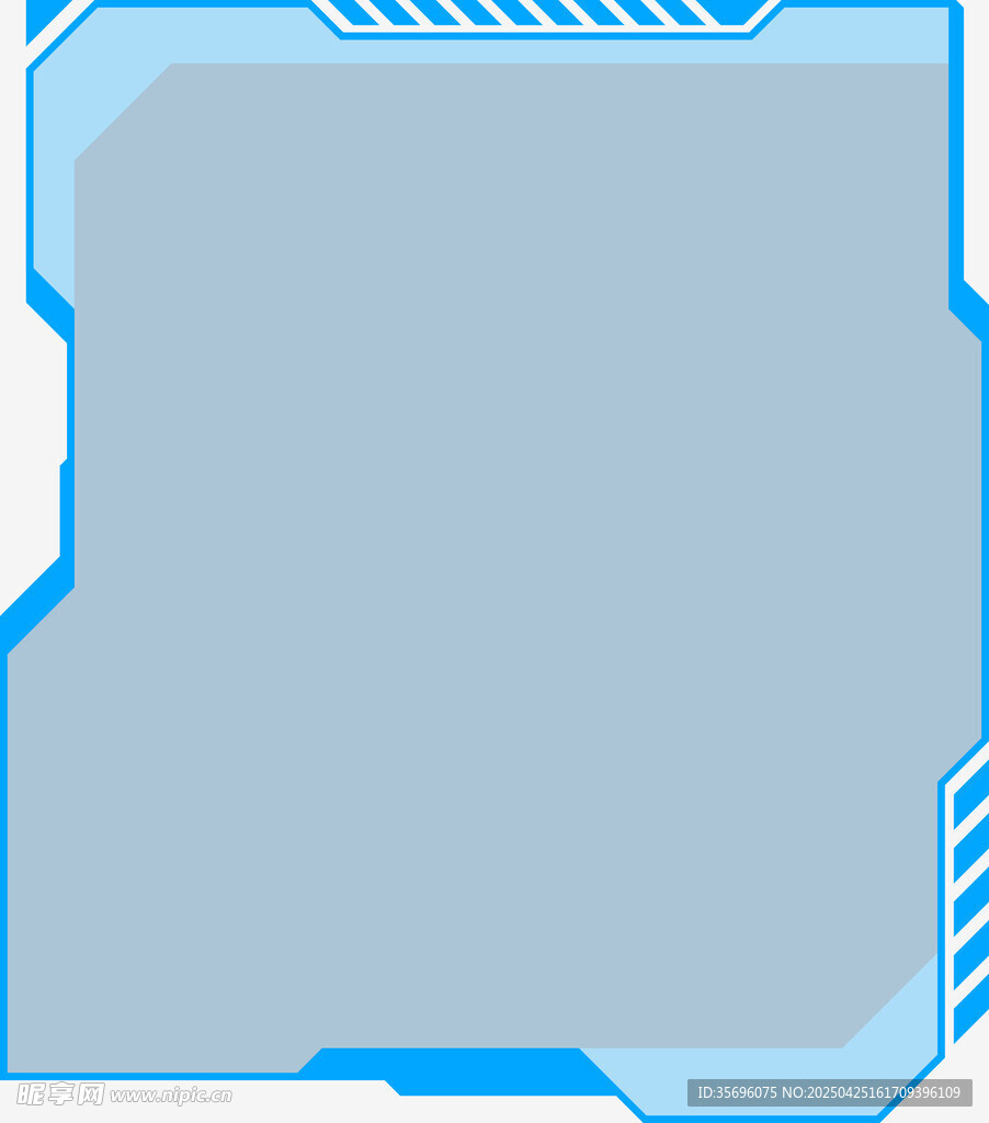 蓝色科技风边框背景图