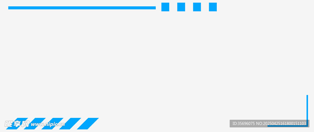 简约蓝色线条几何图形元素