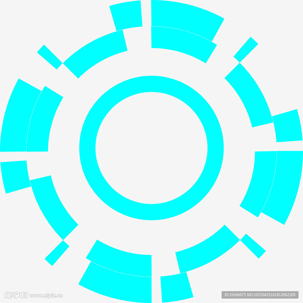 蓝绿色几何环形图案
