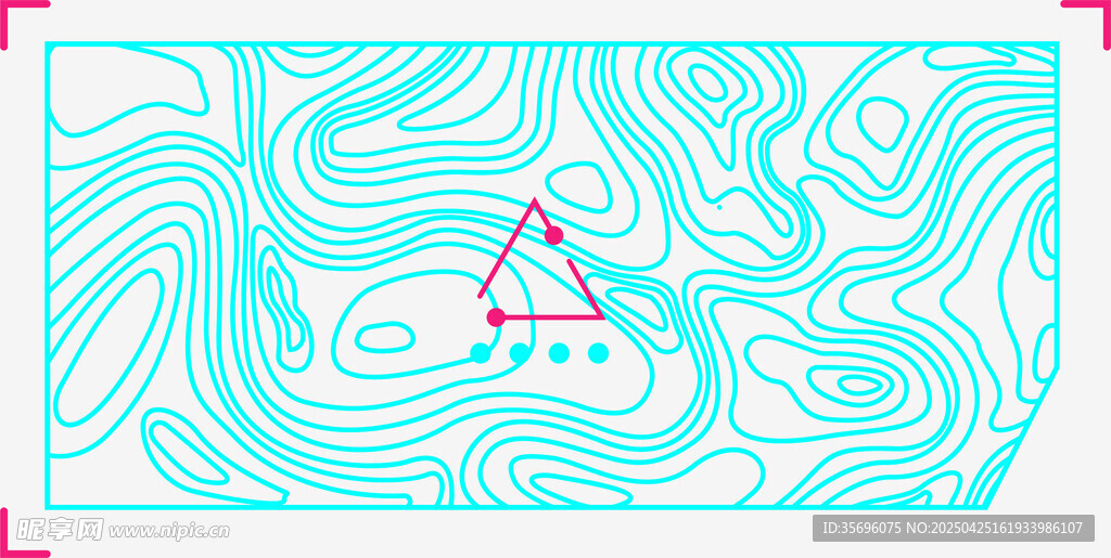 蓝绿波纹背景中的字母A