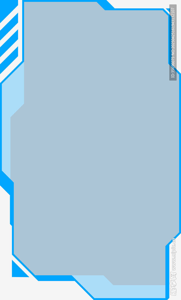 蓝色科技风边框背景图