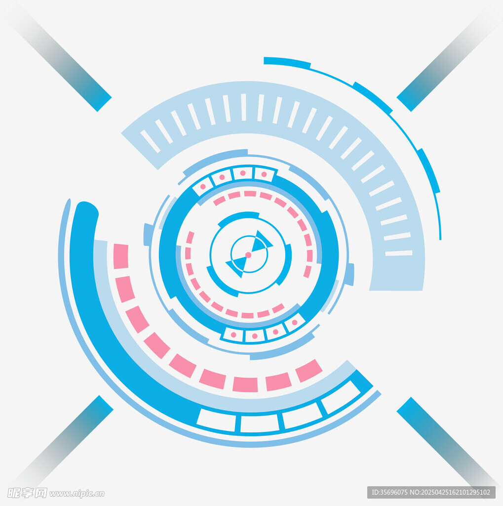 科技感环形界面设计元素