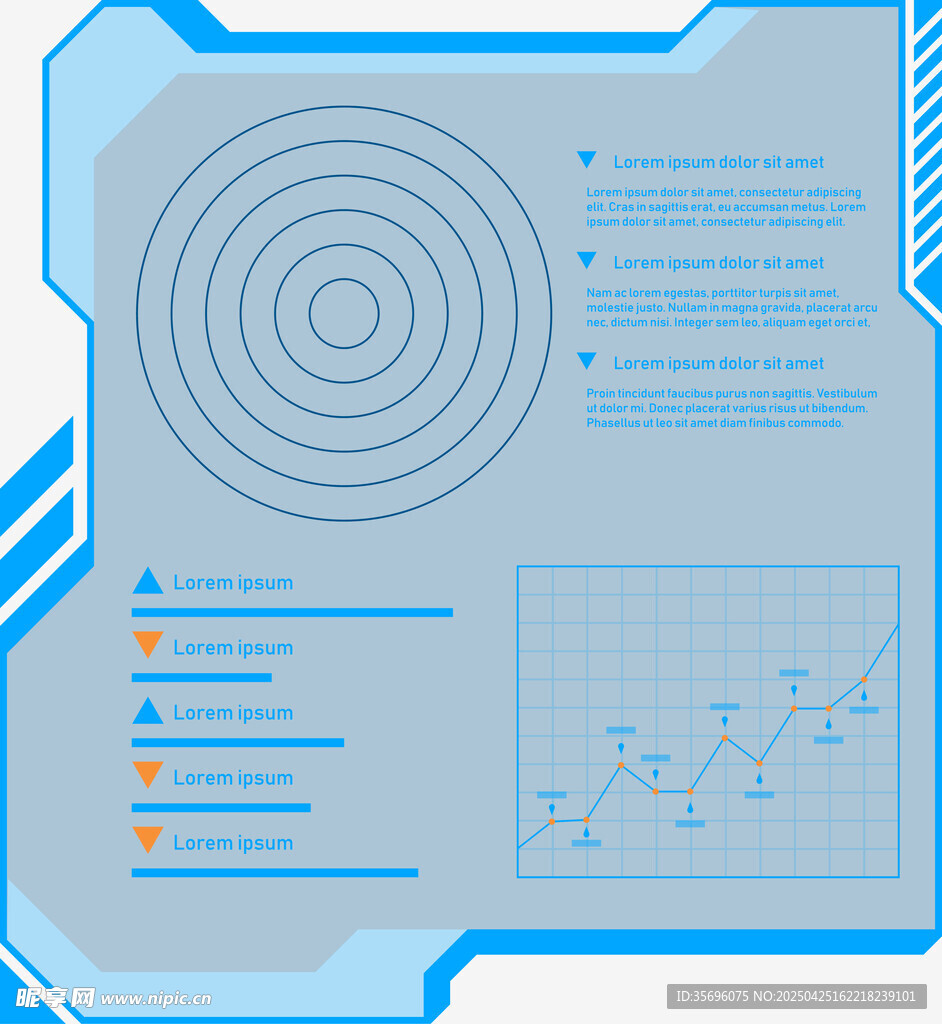 科技风数据展示界面模板