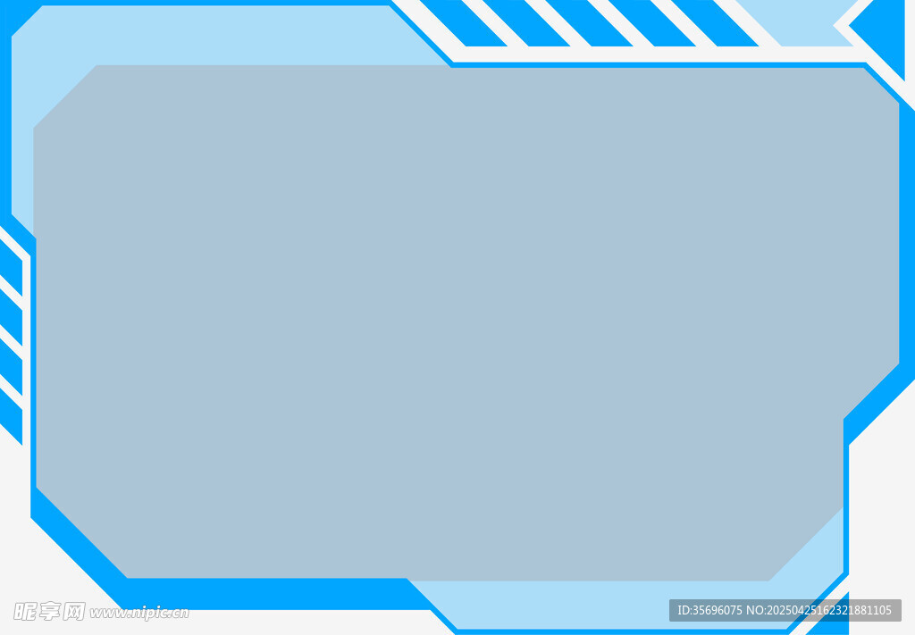 蓝色科技风边框背景图
