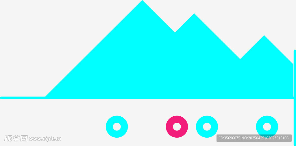 简约山峰图标设计元素