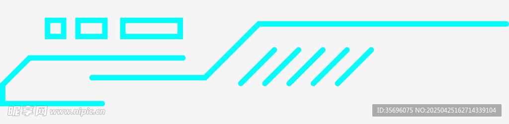 简约线条科技风图案元素