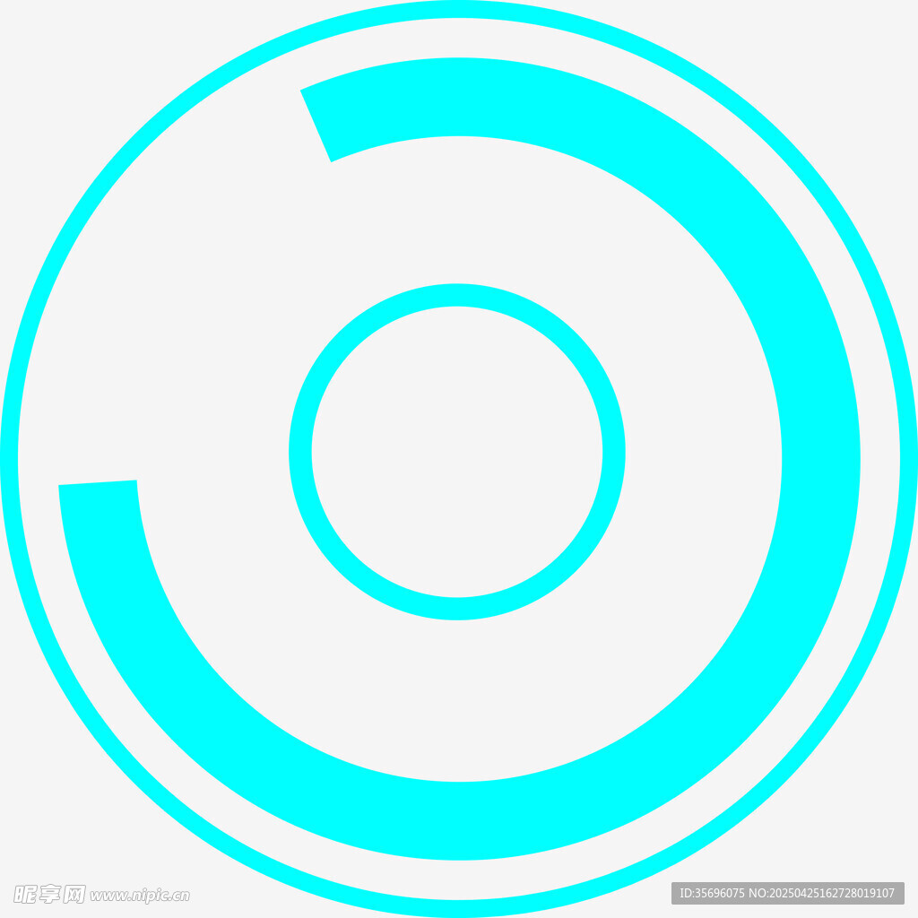 蓝白渐变环形图标