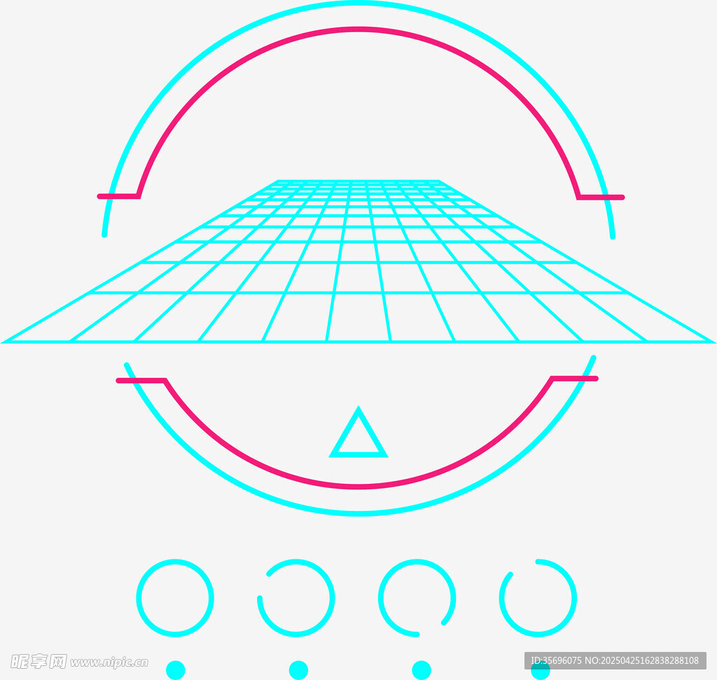 几何线条构成的抽象图形