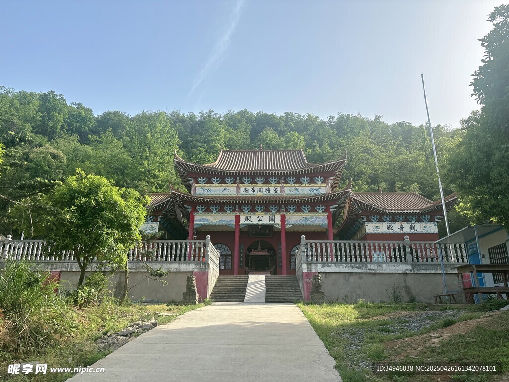 中式古建庙宇景观