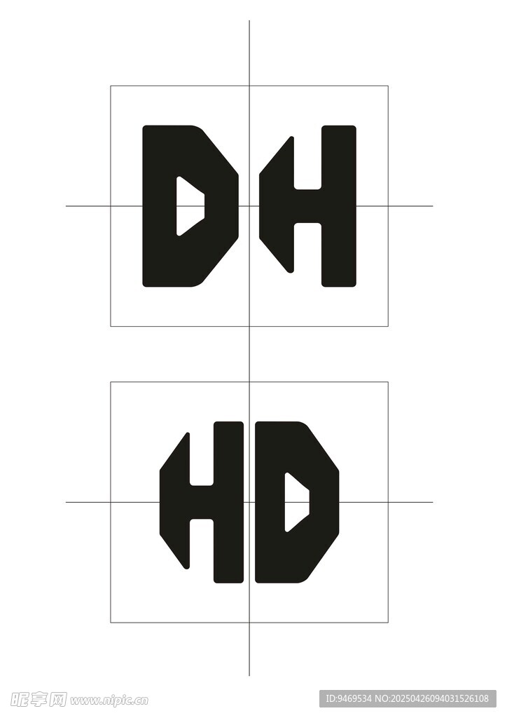 DH字母LOGO