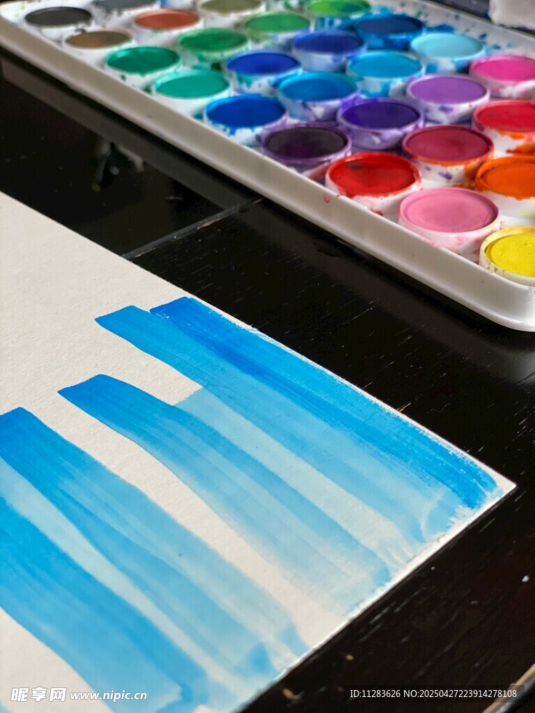 水彩绘画创作场景展示