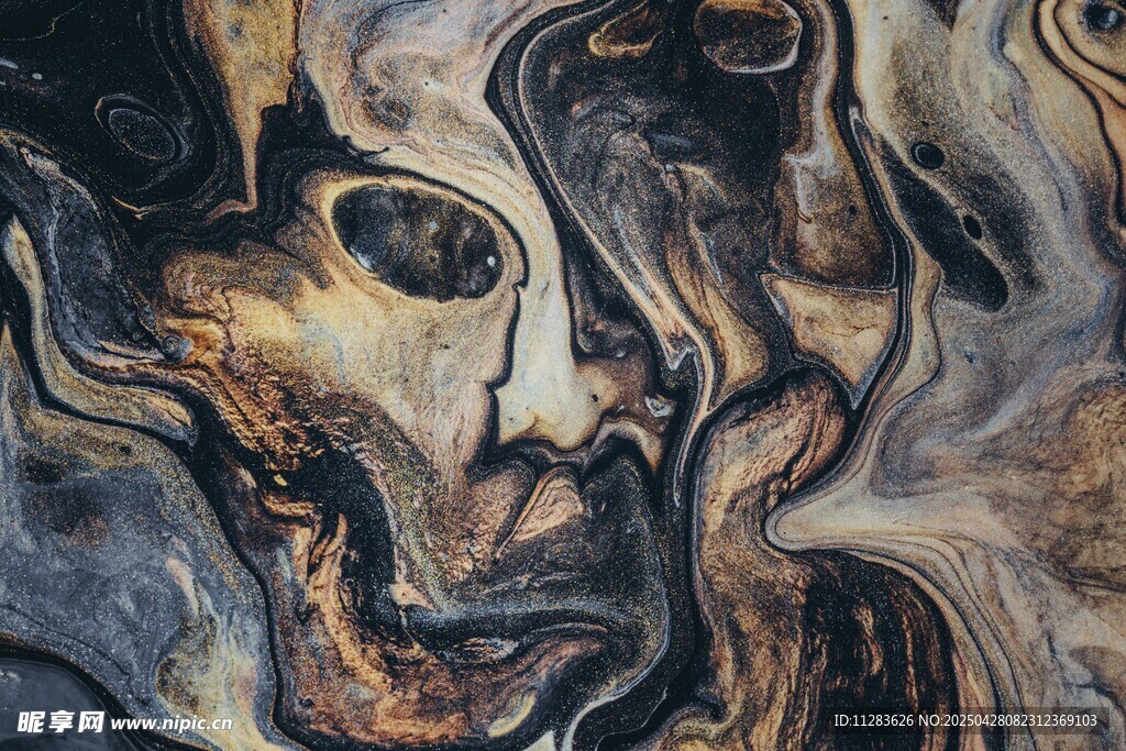 抽象艺术人脸纹理画作