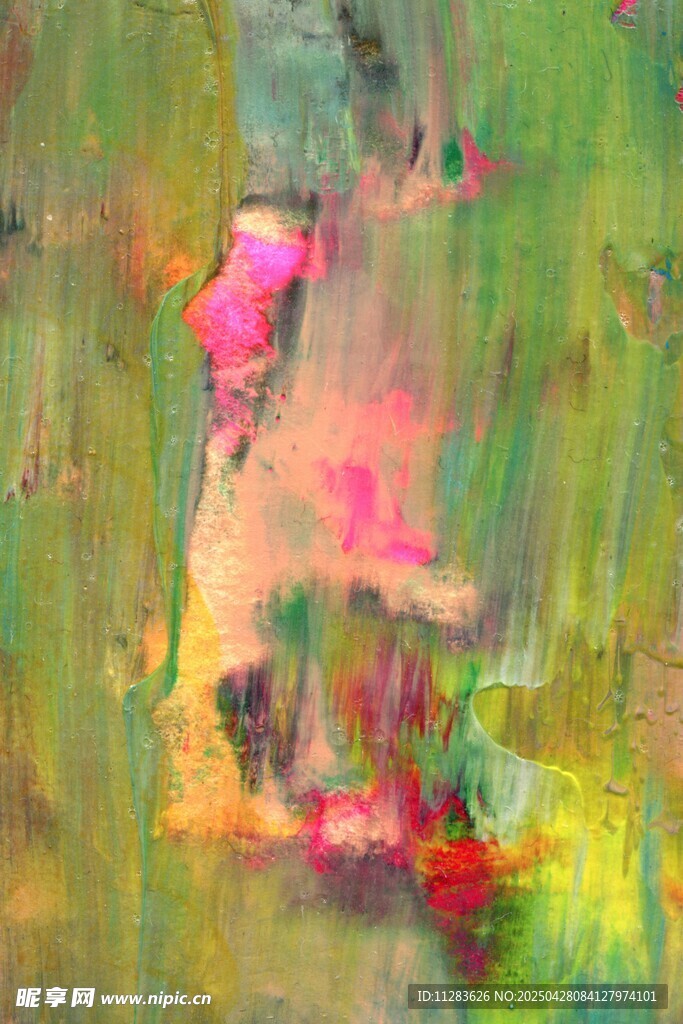抽象多彩油画艺术作品