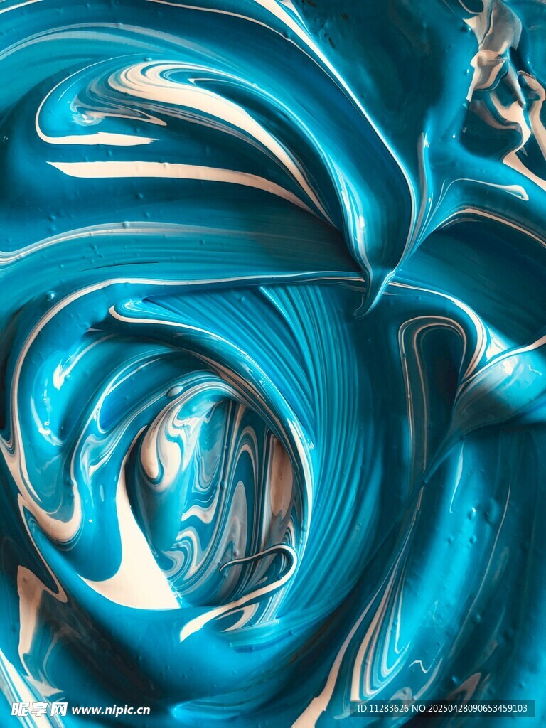 梦幻蓝色流体艺术纹理