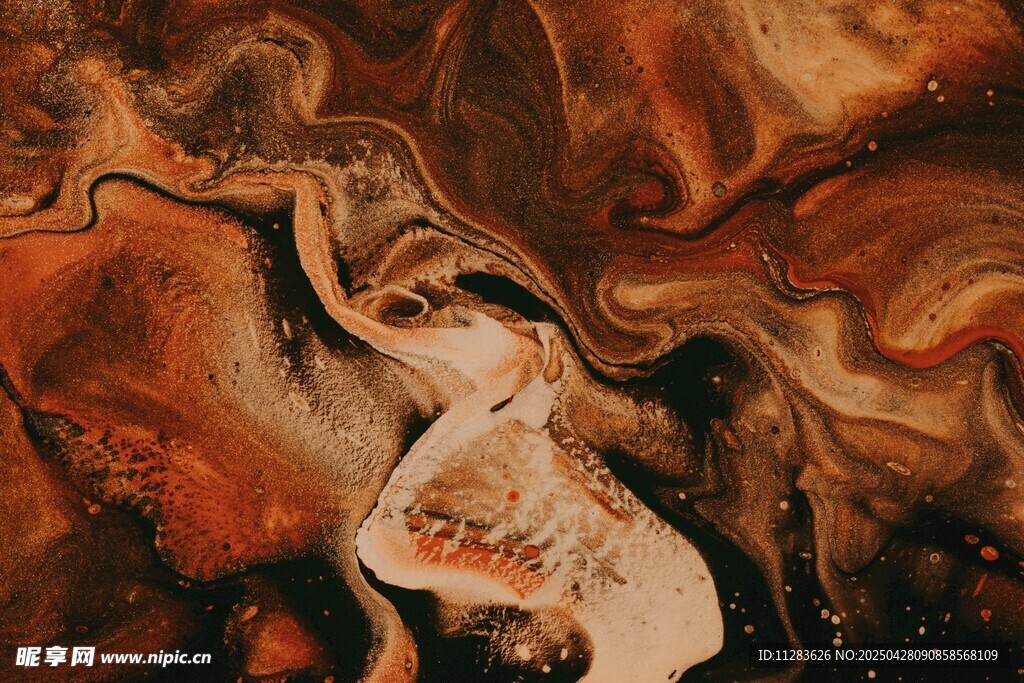 抽象流动的棕褐色纹理画面