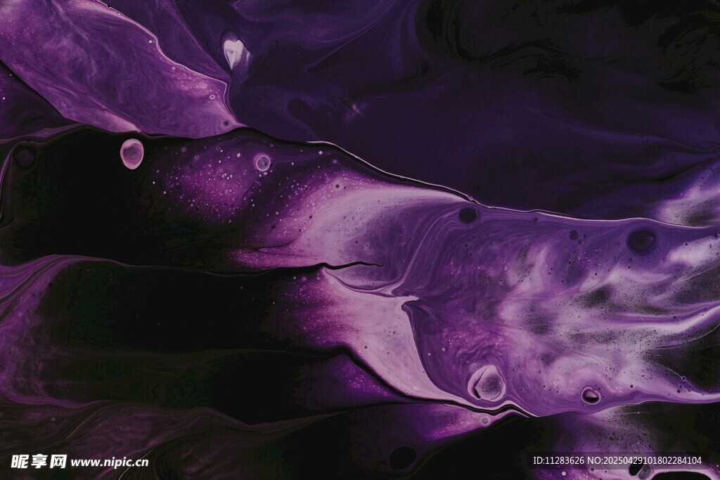 梦幻紫色流体纹理画面