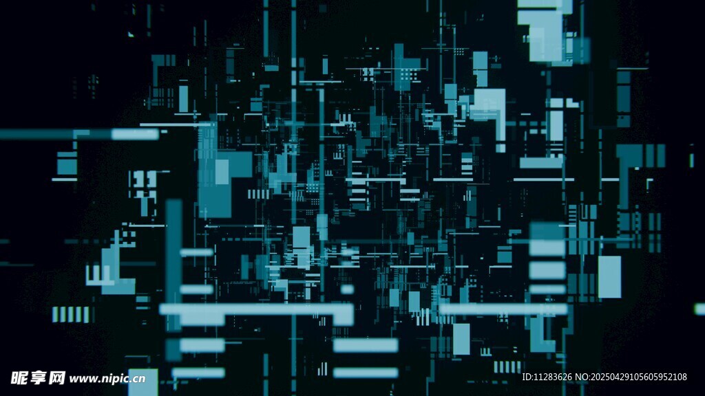 科技感数字矩阵背景图
