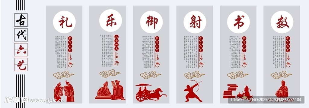 古代六艺  礼乐射御书数